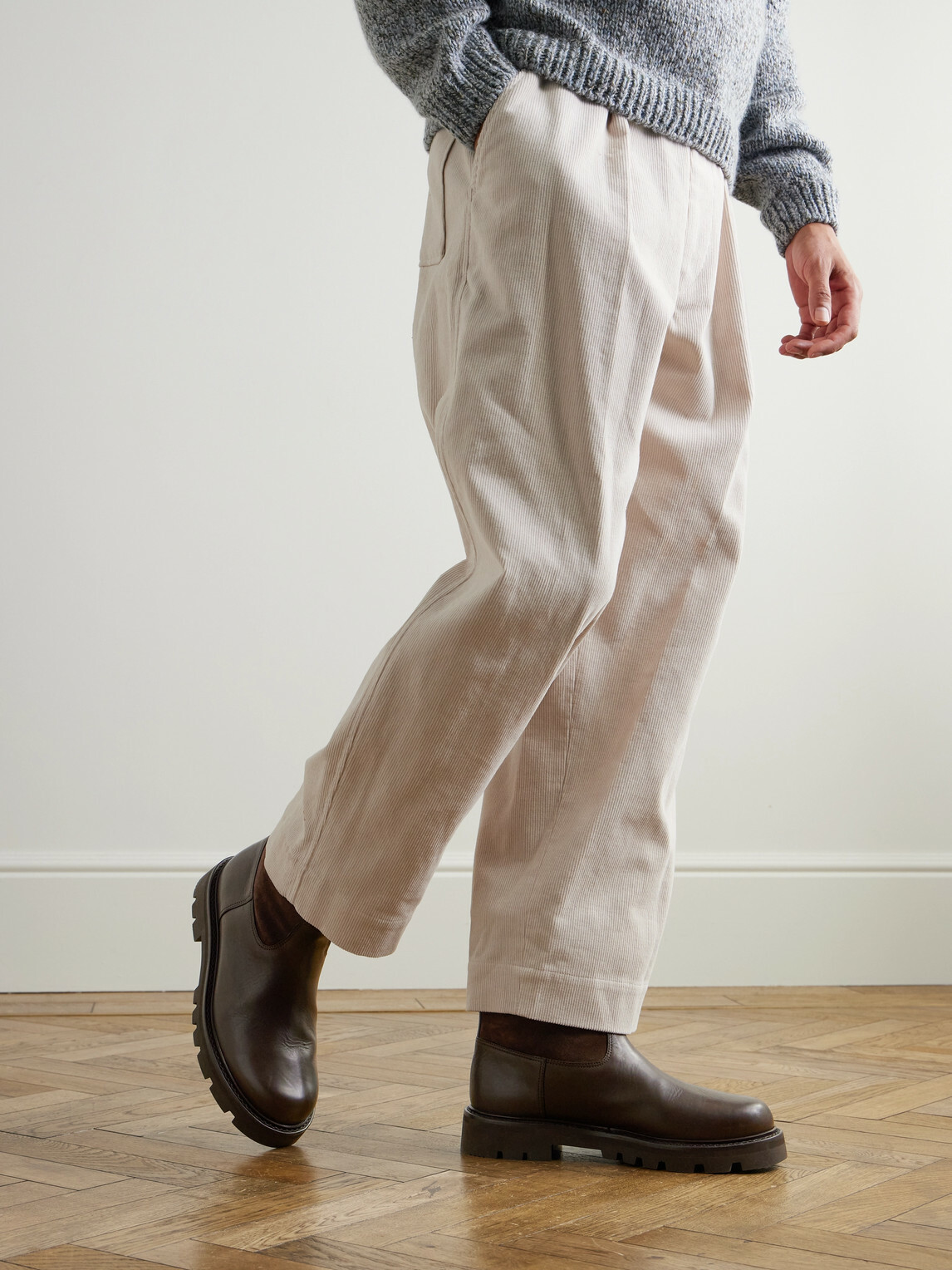 Loro Piana - Suilven Walk Shearling-Lined Suede and Leather Boots - Brown