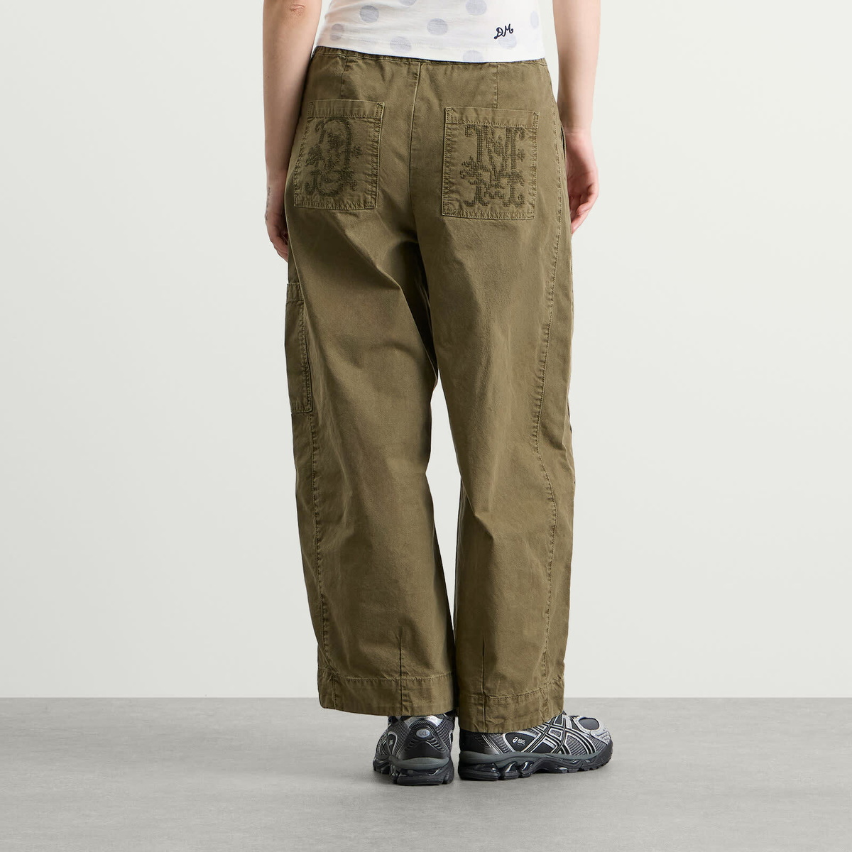 Damson Madder Women's Felix Twill Trousers in Olive