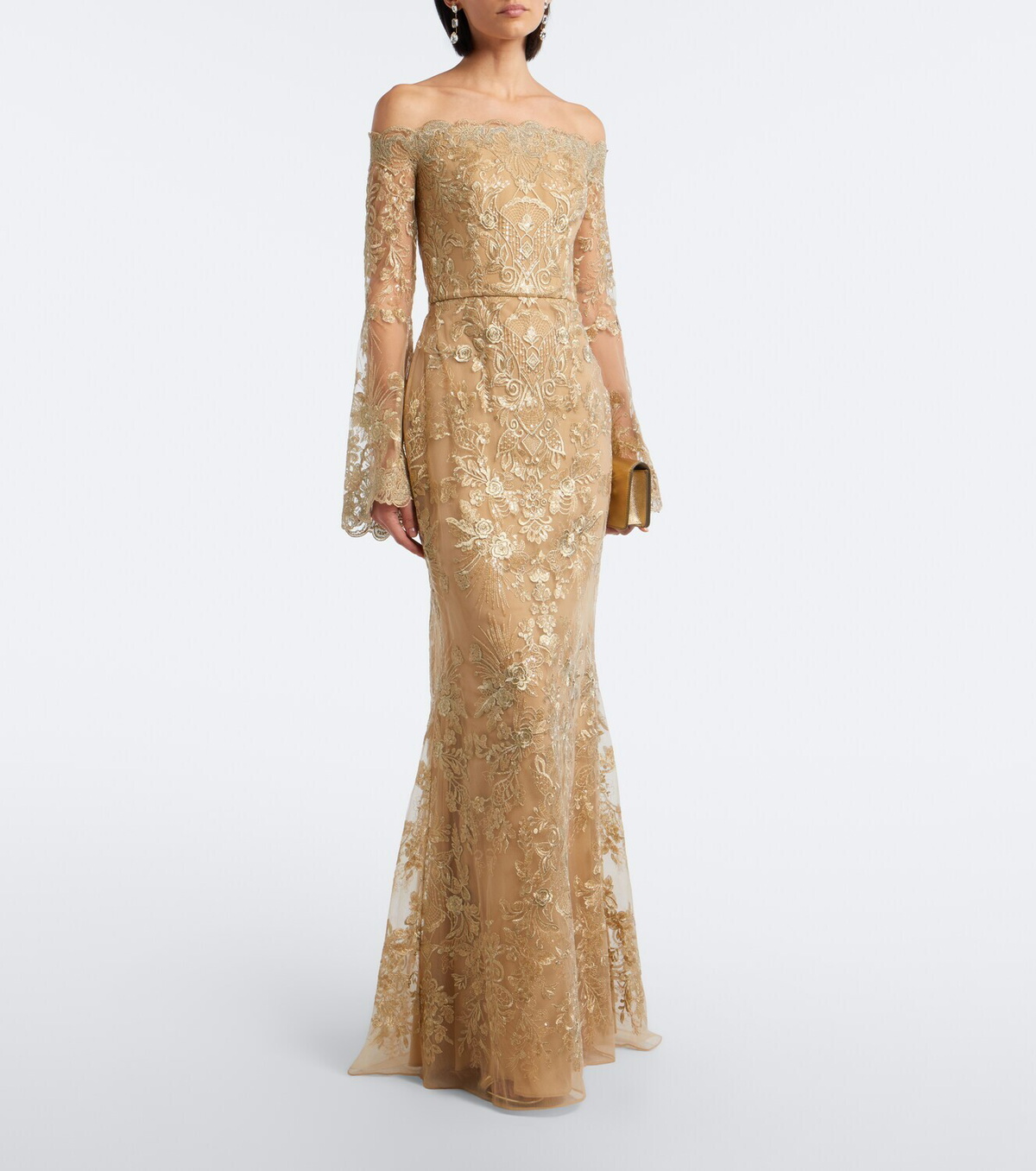 Elie Saab Off-shoulder lace gown