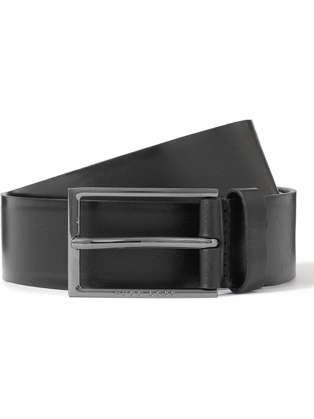 Photo: Hugo Boss - 3.5cm Carmello Leather Belt - Black