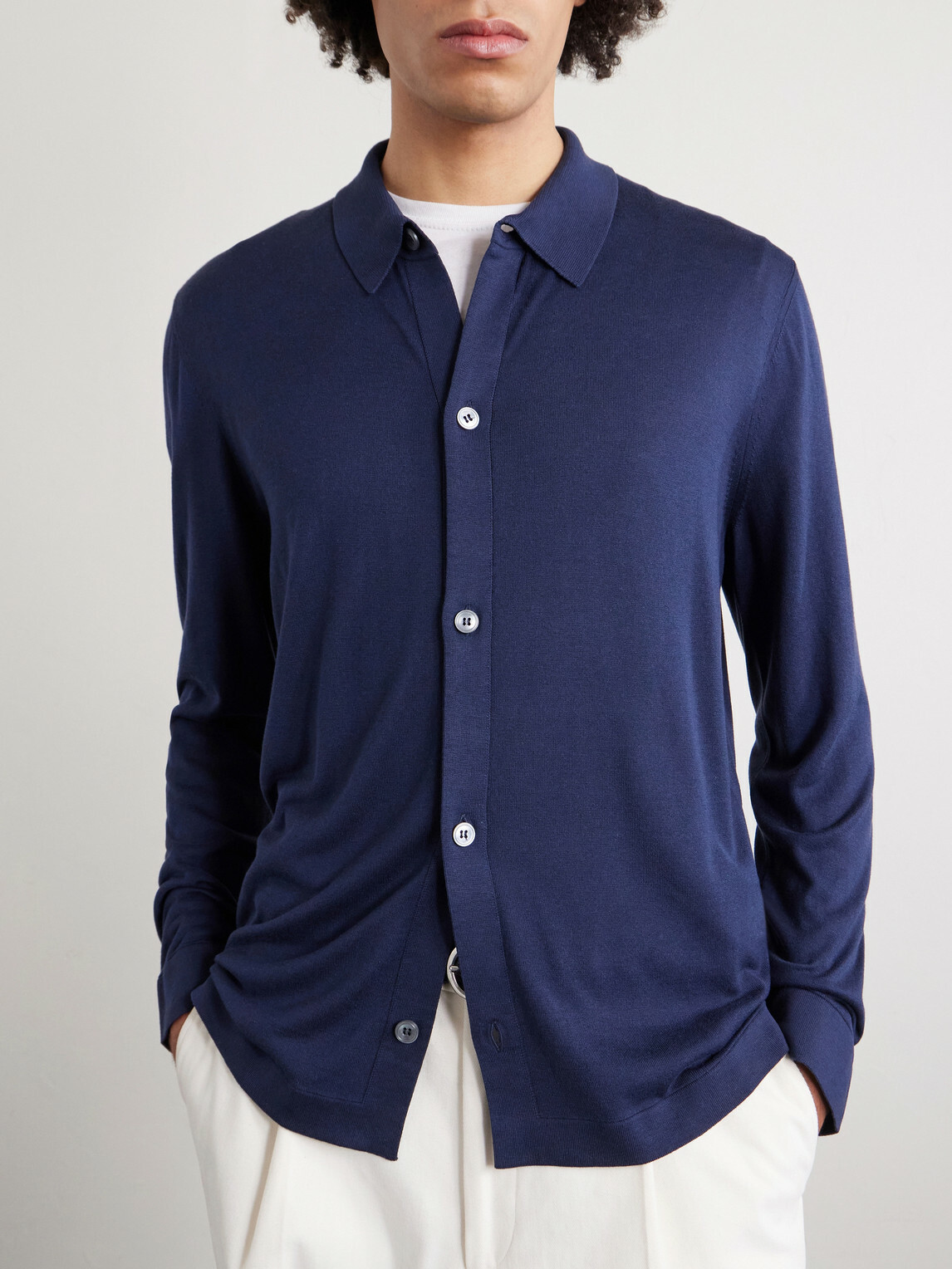 Lardini - Silk Shirt - Blue