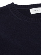 Wood Wood - Kevin Logo-Appliquéd Wool Sweater - Blue