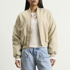 MM6 Maison Margiela Women's Logo Bomber Jacket in Ecru