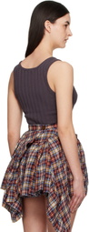 Acne Studios Purple Rib-Knit Tank Top