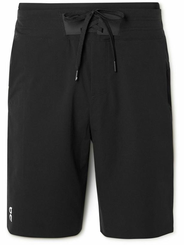 Photo: ON - Hybrid Straight-Leg Shell Drawstring Shorts - Black