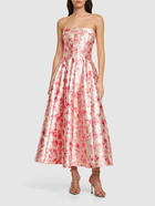 PHILOSOPHY DI LORENZO SERAFINI Radzmir Printed Strapless Midi Dress