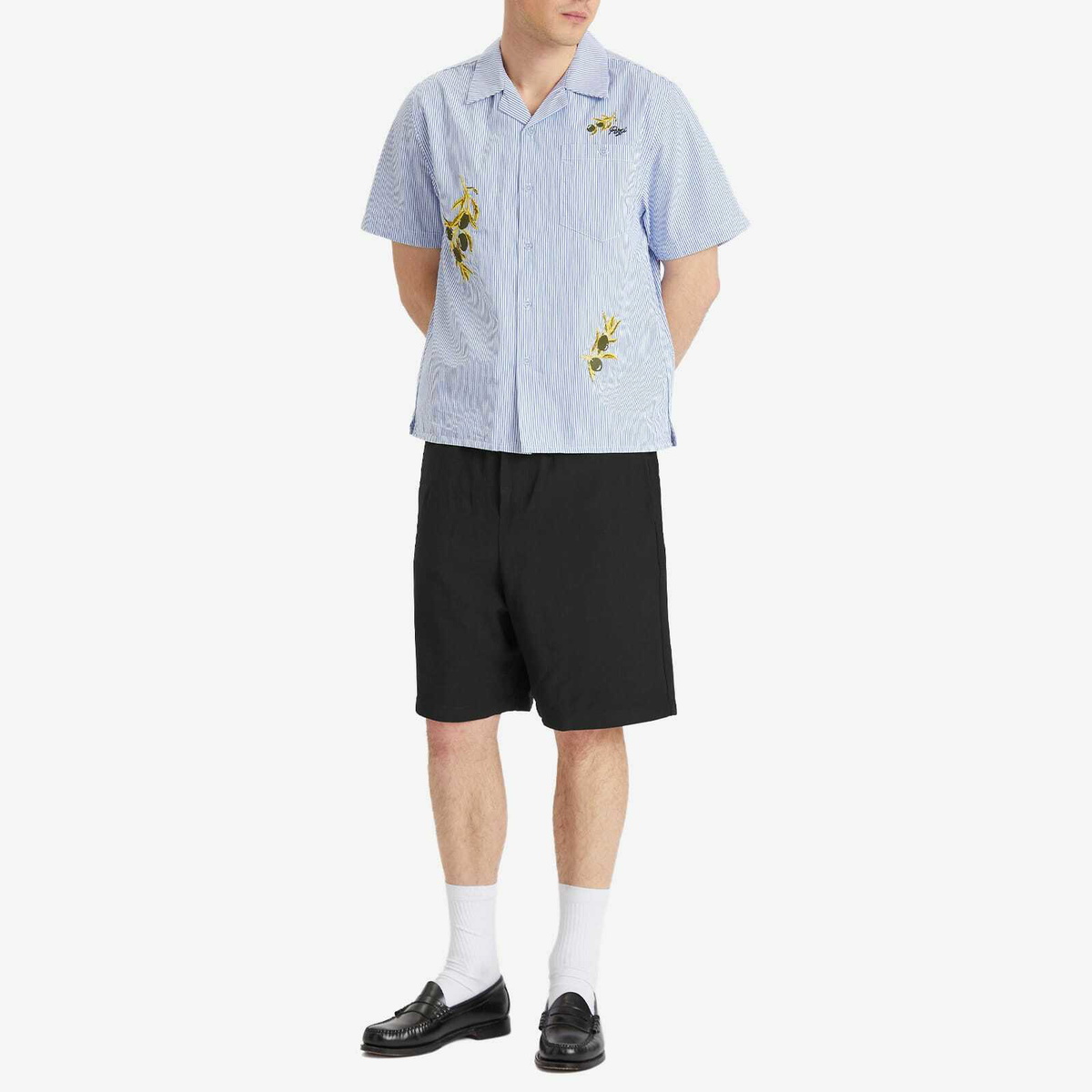 Percival Men's Capri Cuban Shirt in Blue