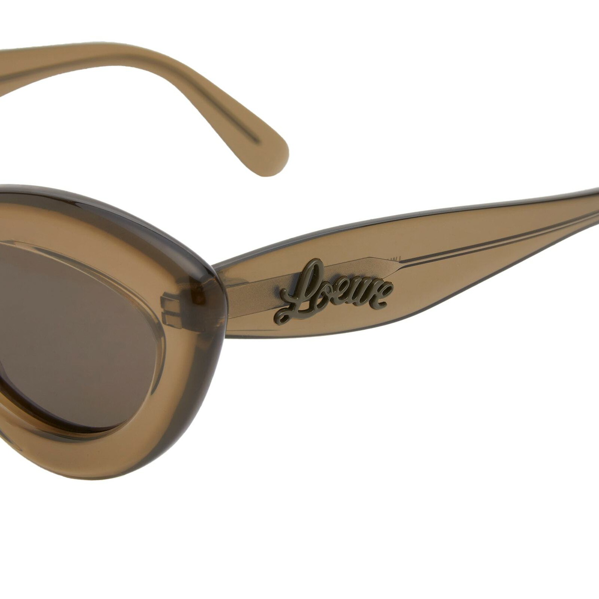 サングラス LOEWE DARK GREEN ACETATE SUNGLASSES Loewe Emerald Green Acetate Rectangle Sunglasses With Golden