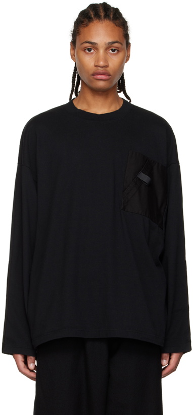 Photo: Undercover Black Patch Long Sleeve T-Shirt