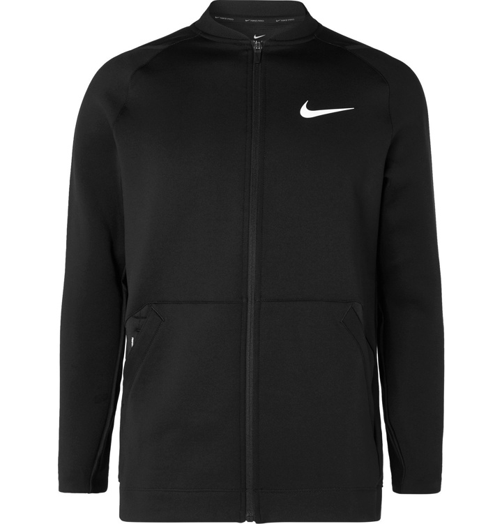 Photo: Nike Training - Pro Logo-Print Dri-FIT Zip-Up Top - Black