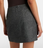 Blazé Milano Coci herringbone wool-blend miniskirt