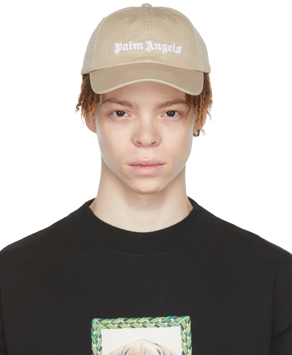 Palm Angels palmangels キャップ　ベージュ Palm Angels Beige Logo Cap Palm Angels