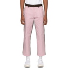 Noah NYC Pink and Brown Single-Pleat Chino Trousers