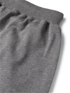 KITON - Tapered Mélange Cotton Sweatpants - Gray