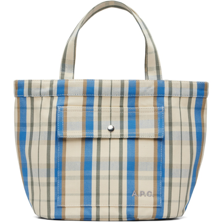 Photo: A.P.C. Off-White & Blue Jade Tote