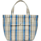 A.P.C. Off-White & Blue Jade Tote