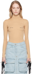 Lado Bokuchava Beige Pierced Turtleneck