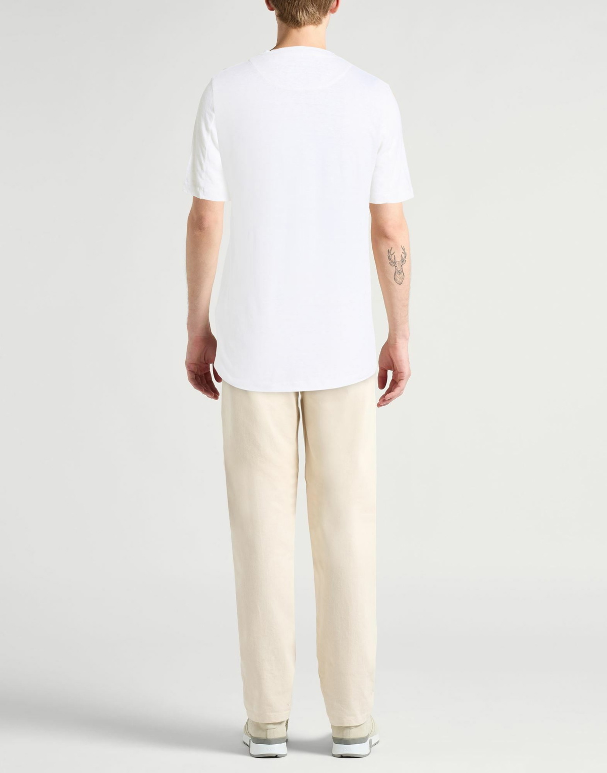 120% Lino Mens T-shirt in White