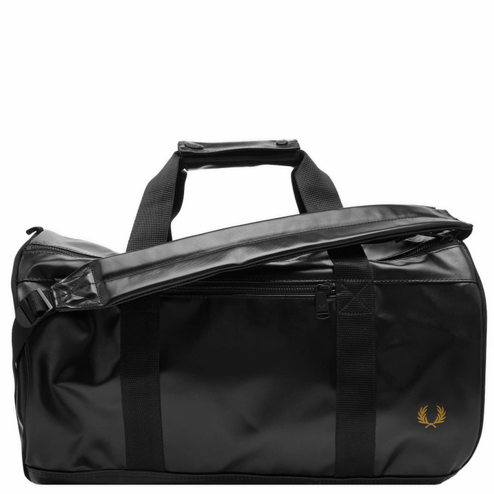Photo: Fred Perry Men's 2-Way Barrel Backpack in Black 