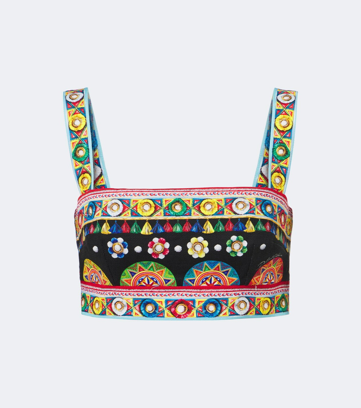 Dolce&Gabbana Carretto cotton bra top