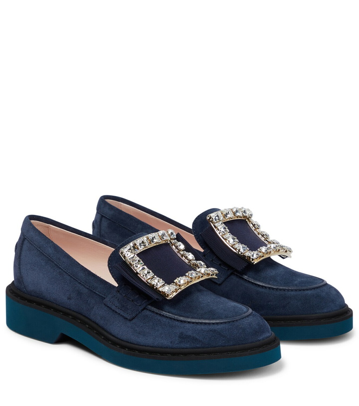 Photo: Roger Vivier Viv‘ Rangers Strass suede loafers