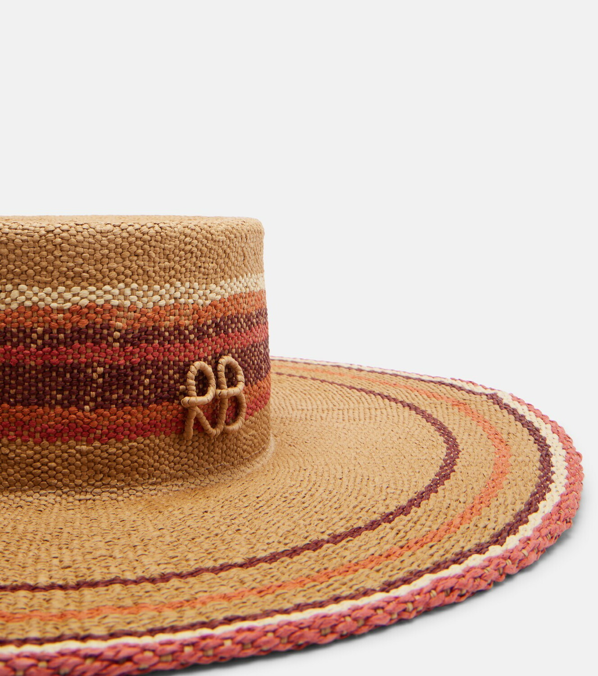 Ruslan Baginskiy Logo striped straw hat