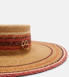 Ruslan Baginskiy Logo striped straw hat