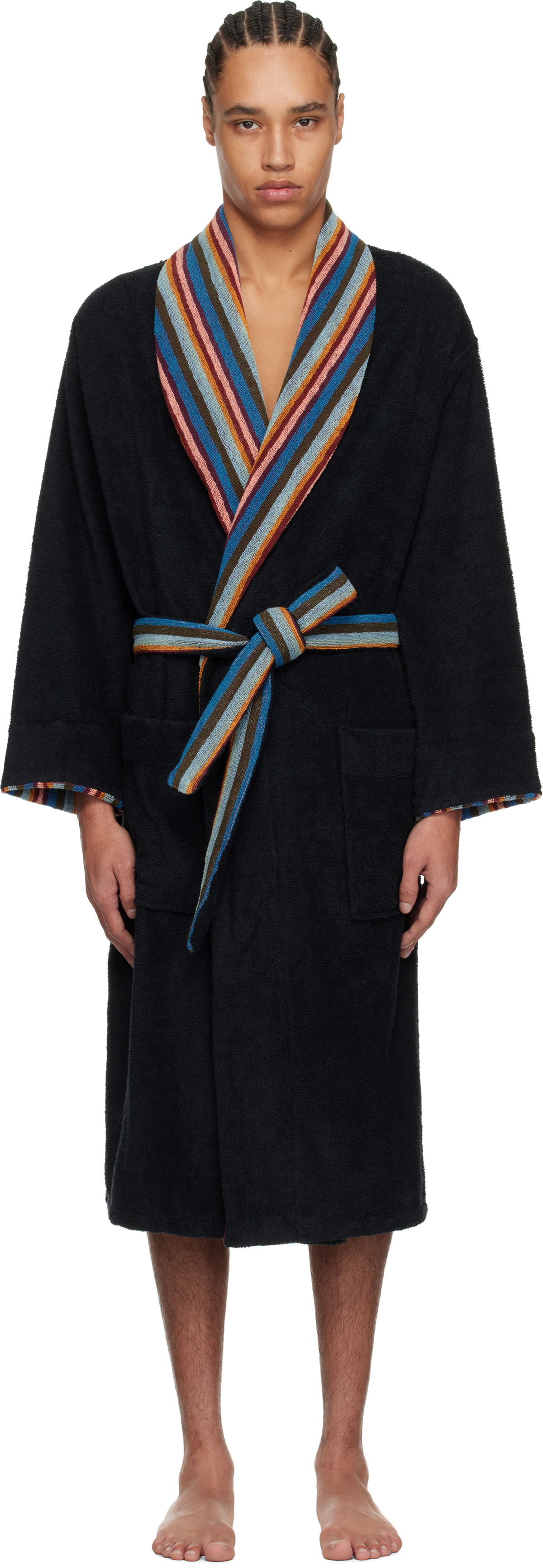 Paul Smith Black Artist Stripe Robe