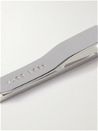 Hugo Boss - Logo-Engraved Silver-Tone Tie Bar