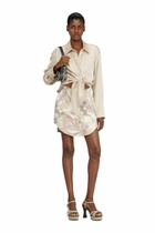 Diesel Satin mini dress with knotted top - Dresses Womens in Beige