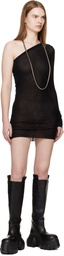 Rick Owens Black Temple Ziggy Minidress