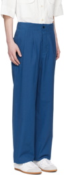 DOCUMENT Blue Wide Trousers