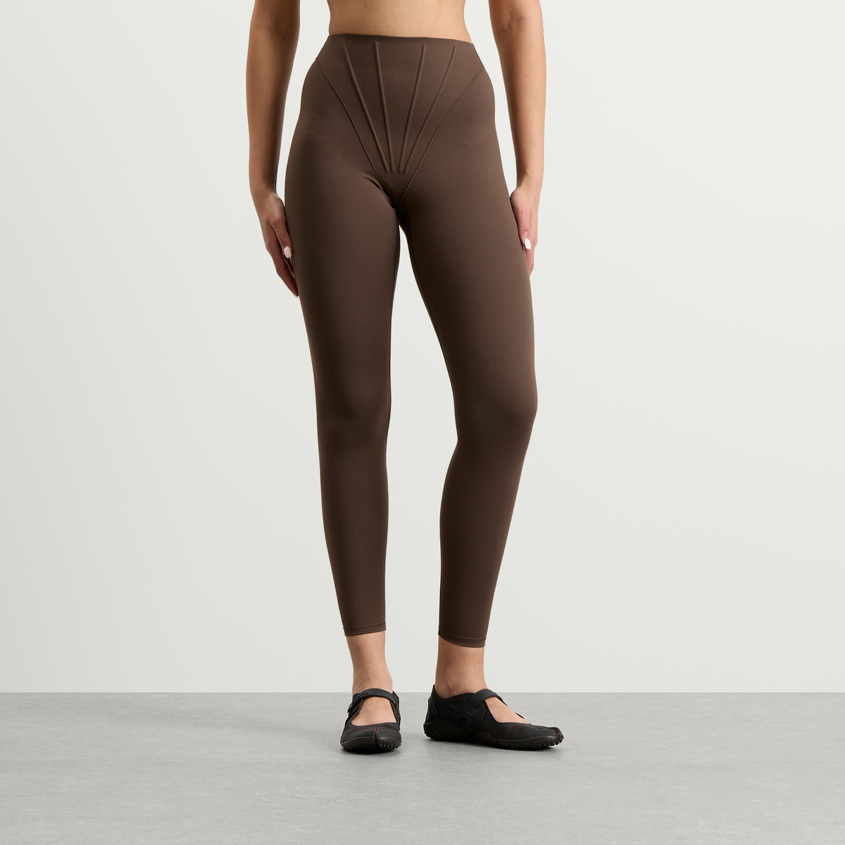 Nike Women's x SKIMS Matte High Waist Corset Legging 26" in Dark Sepia