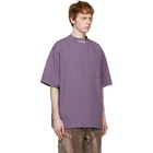 Heron Preston Purple Logo Style Turtleneck T-Shirt