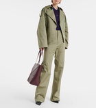 Loewe High-rise cotton wide-leg pants