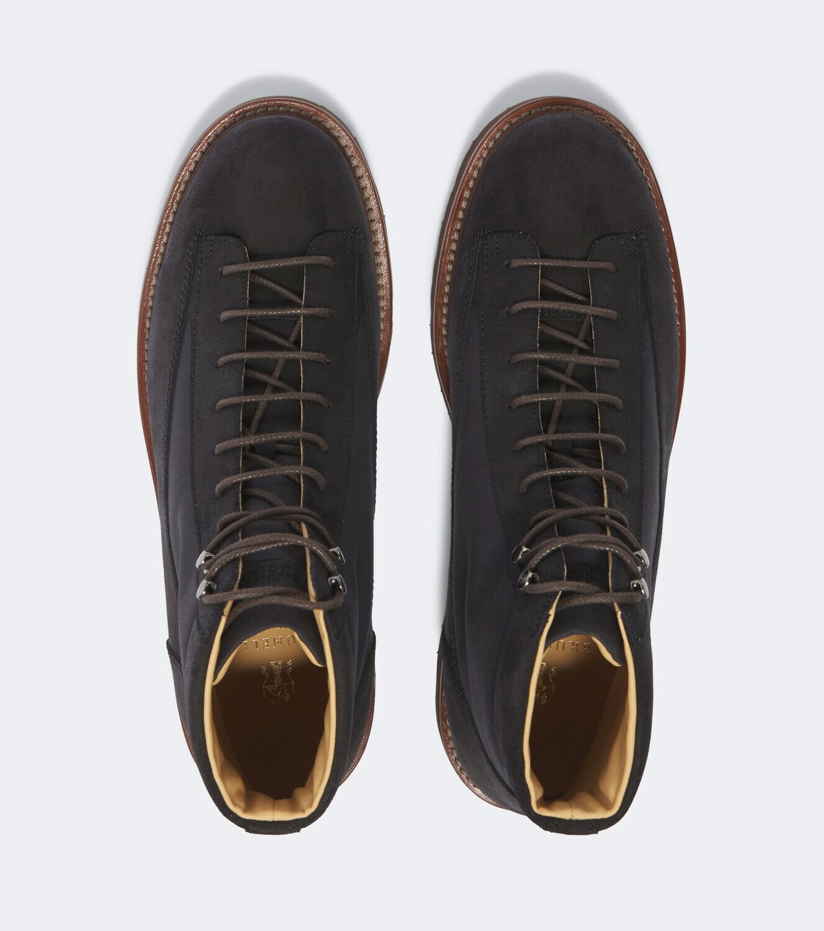 Brunello Cucinelli Suede-trimmed lace-up boots
