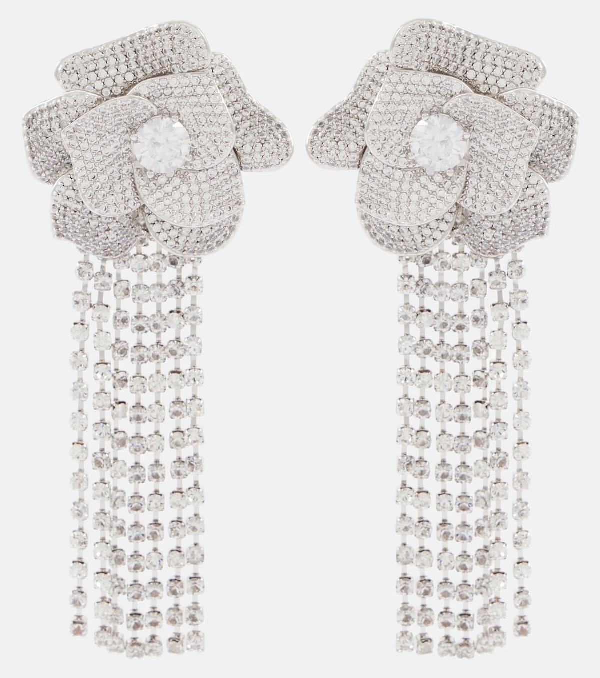 Self-Portrait Crystal-embellished drop earrings Self-Portrait