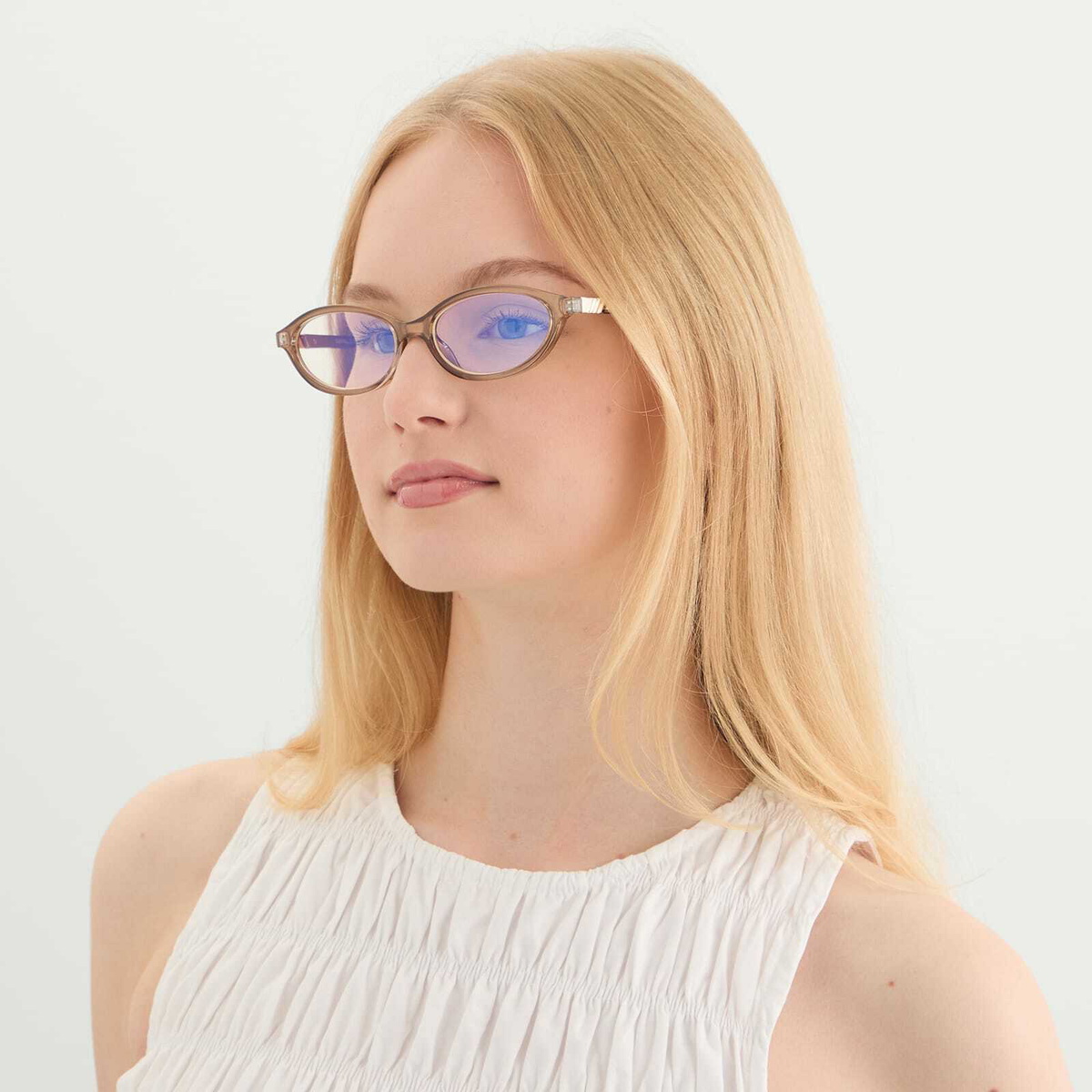 Le Specs Duskfall Blue Light Optical Glasses in Dark Cocoa/Blue Light Lens 