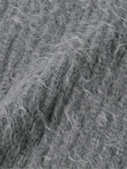 John Elliott - Oversized Ribbed Brushed-Knit Sweater - Gray