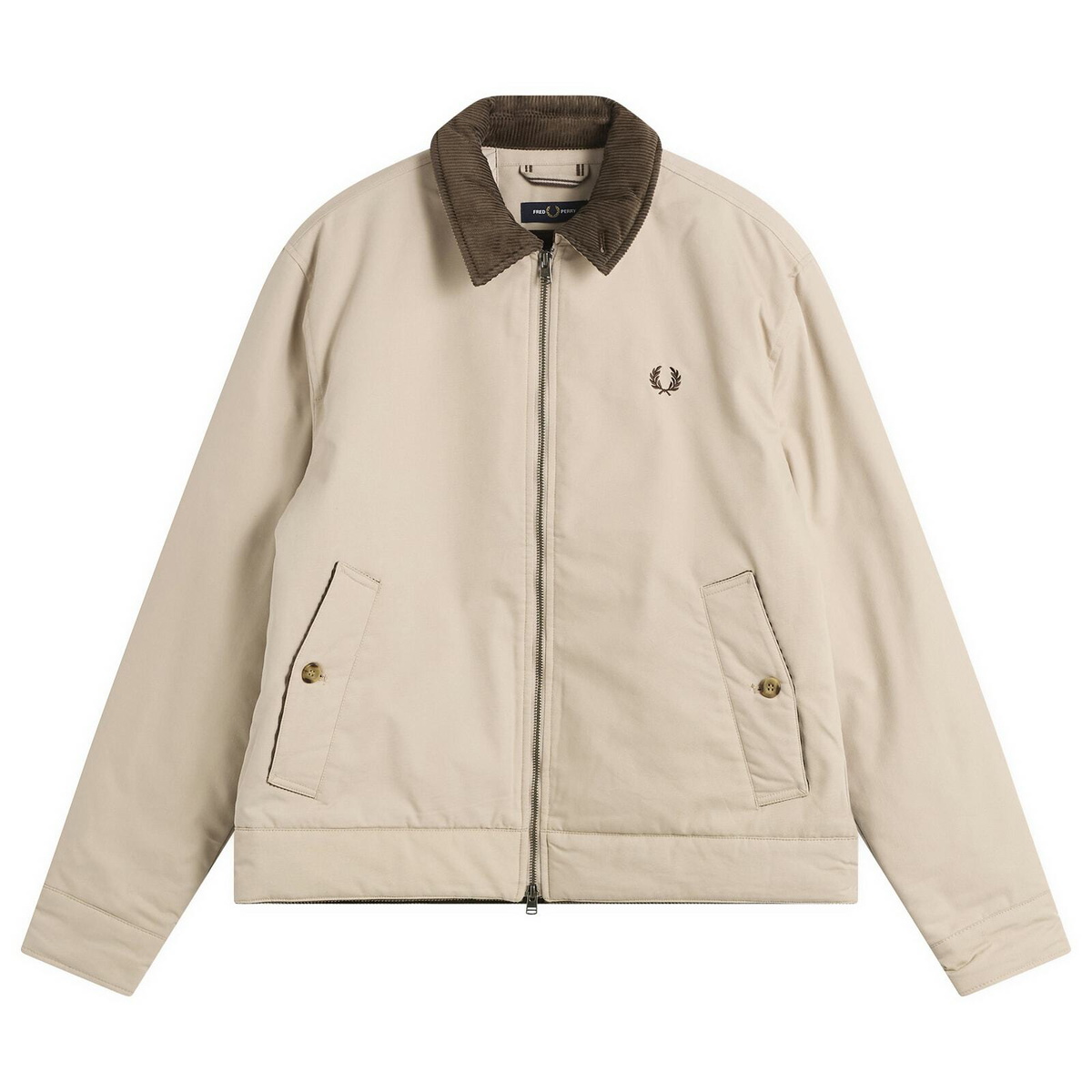 Fred Perry Men's Cotton Caban Jacket in Warm Oat Fred Perry Fred Perry Men's Cotton Caban Jacket in Warm Oat Fred Perry
