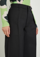 Issey Miyake Palindrome Wide-leg Wool-blend Trousers Black