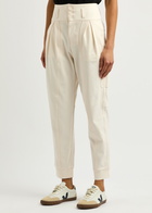 High Hot Shot Tapered-leg Stretch-jersey Trousers Off White