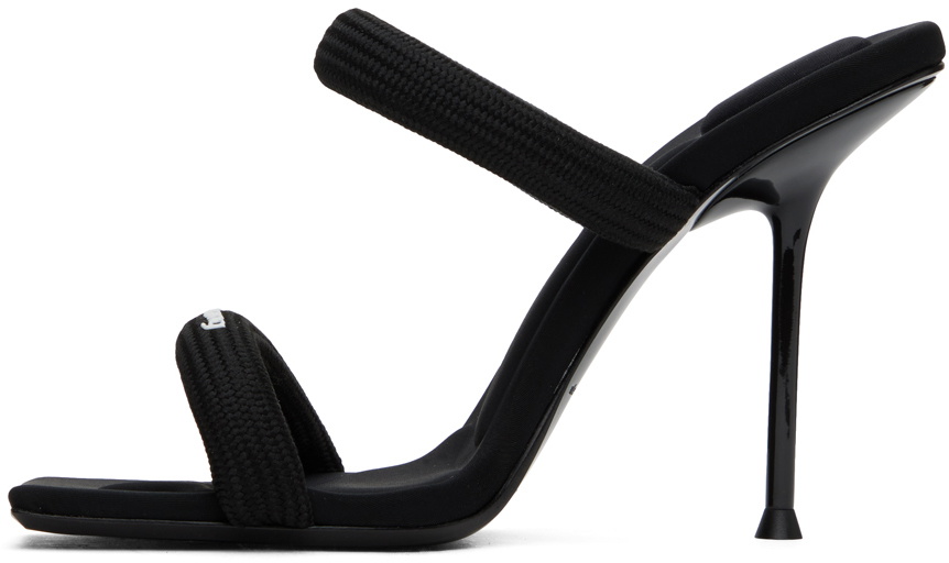Alexander Wang Black Julie Padded Nylon Heeled Sandals