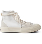 Converse - Chuck 70 Final Club Suede-Trimmed Organic Canvas High-Top Sneakers - White