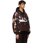 Dolce and Gabbana Burgundy Camo Layered Hoodie