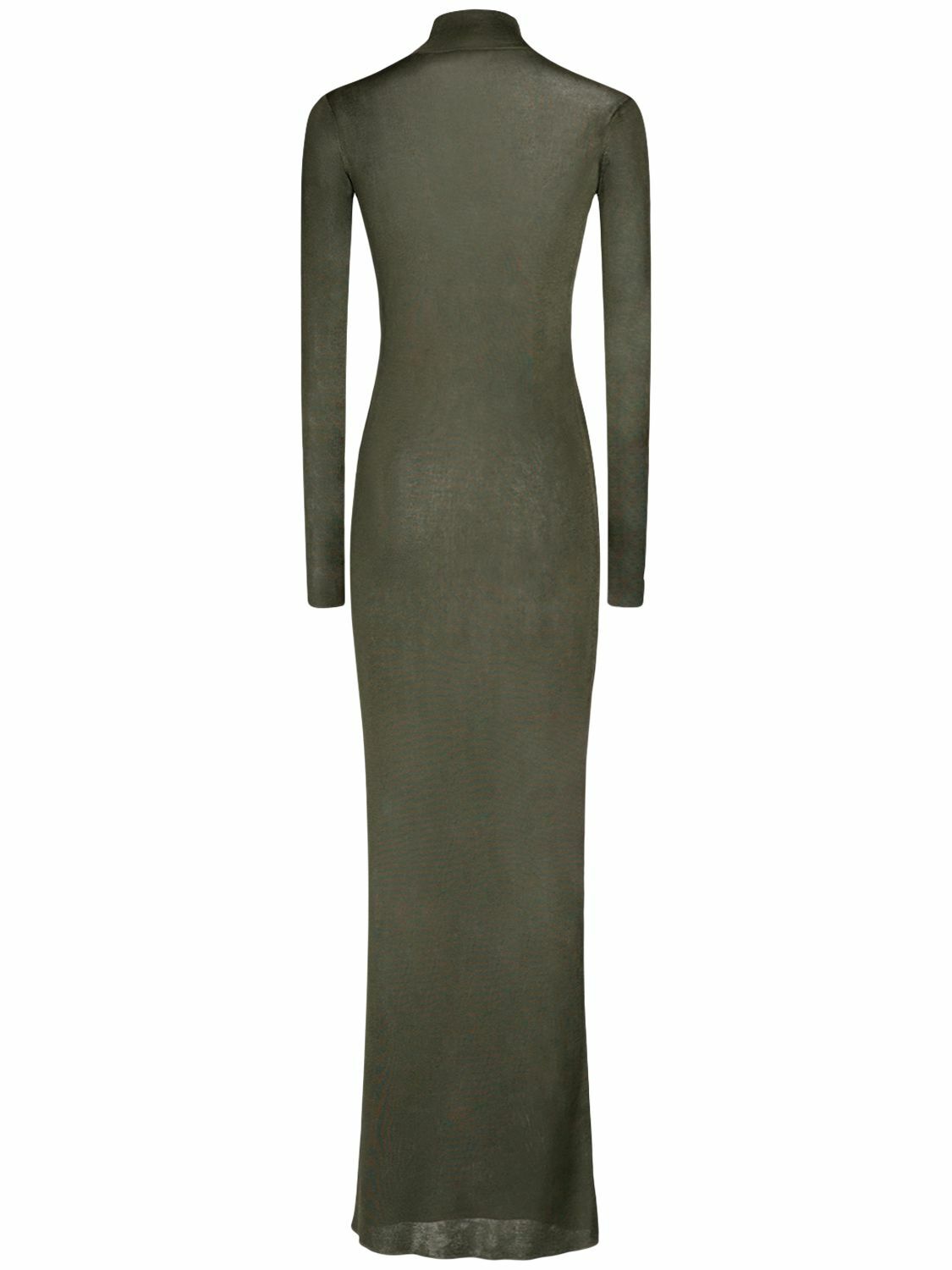 SAINT LAURENT - Viscose Long Dress Saint Laurent