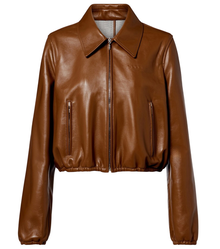Photo: Gucci Leather bomber jacket