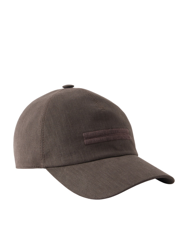 Photo: Zegna - Oasi Logo-embellished Linen Cap - Brown