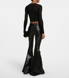 Saint Laurent - Flared leather pants