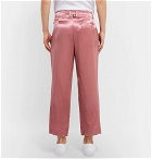 Sies Marjan - Alex Cropped Washed-Satin Trousers - Pink